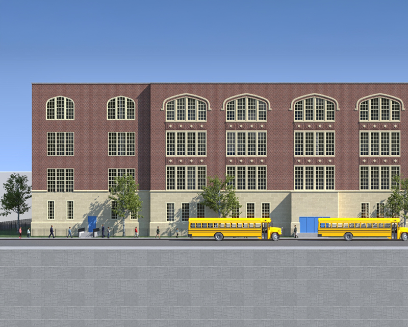 Rendering of the new addition to P.S. 95Q.
