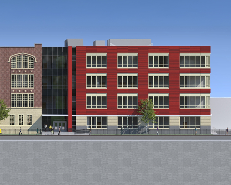 Rendering of the new addition to P.S. 95Q.
