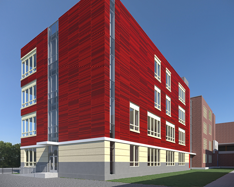 Rendering of the new addition to P.S. 95Q.