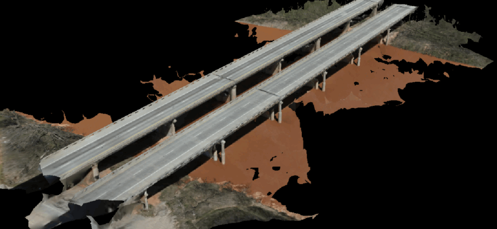 GIS technology-produced rendering of Texas highway.