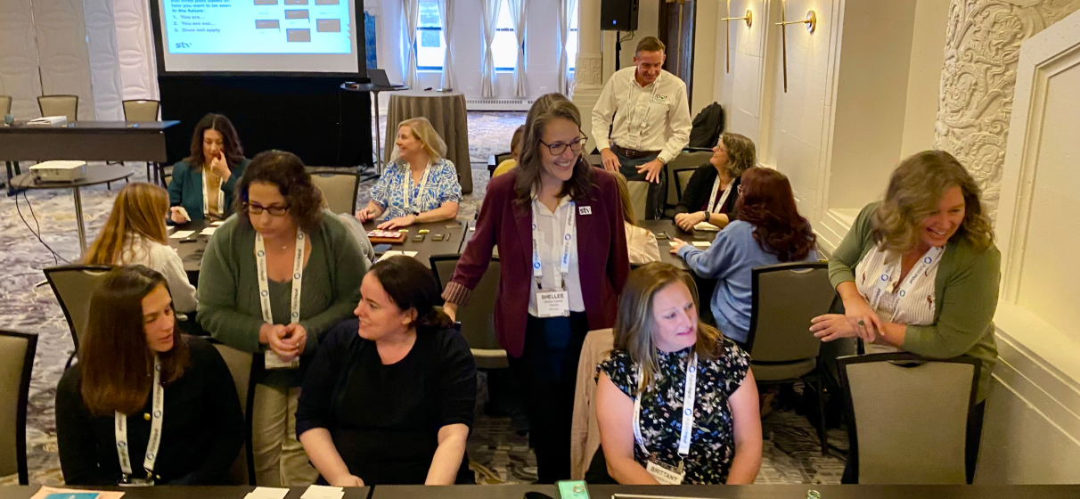 Members of STV's Outreach and Engagement Strategies team meet with clients at the AASHTO Committee on Transportation Communications annual conference.