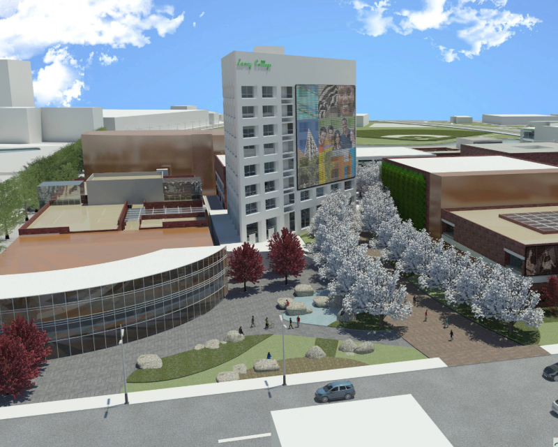Rendering of Laney College facilities in Oakland, California.