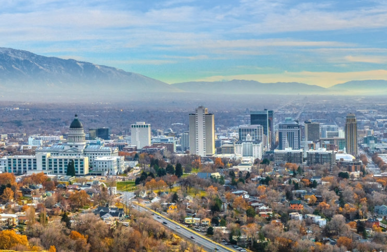 Skyline of Salt Lake City, Utah