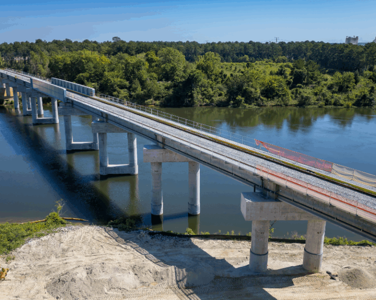 Rail bridge for Camp Hall project in South Carolina.