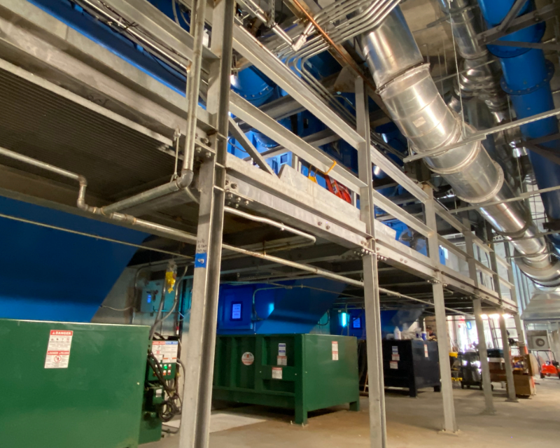 Waste center at NYCHA's Polo Ground Towers housing complex.