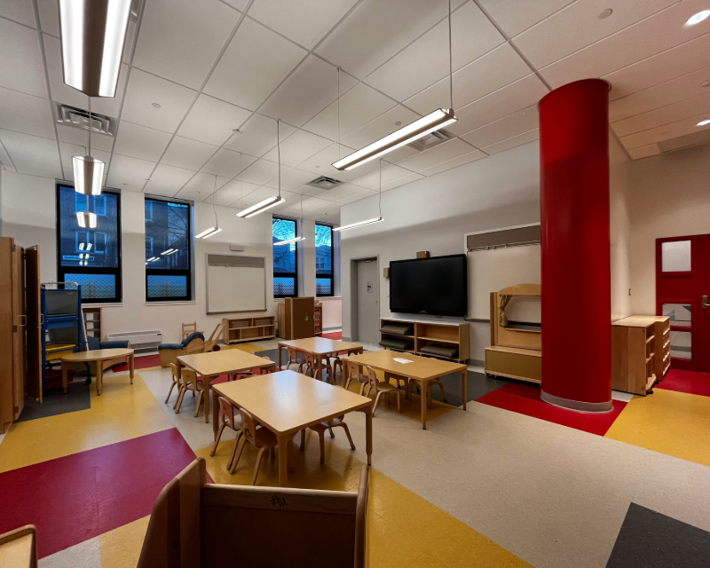 Interior view of classroom at New York City 3K Center Corona in Queens, NY
