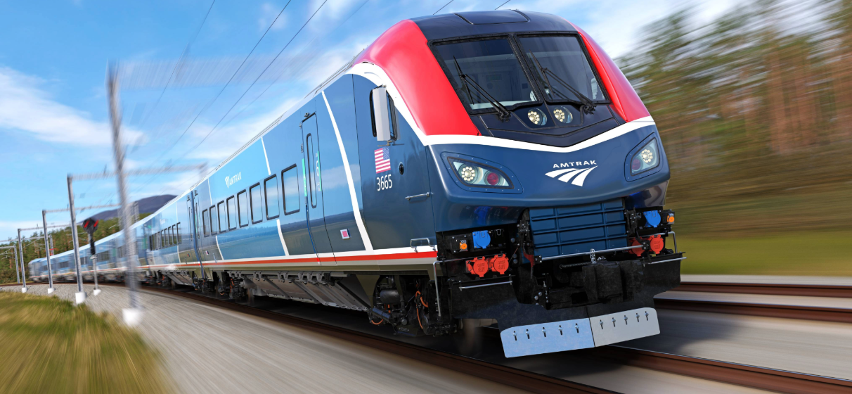 Rendering of Amtrak Airo locomotive.