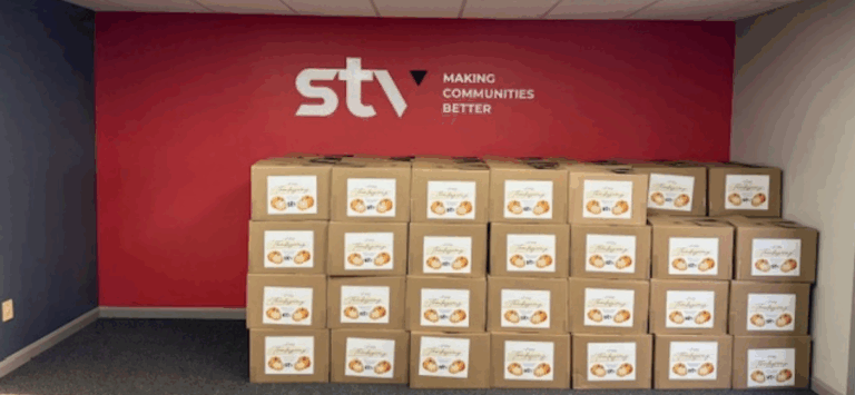 interior of thanksgiving boxes for the KY food drive