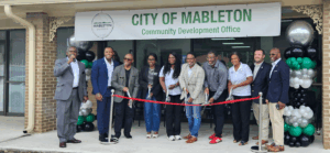 STV employee Chad Kastner (second from right) at City of Mableton, Georgia ribbon cutting event for Community Development Office.