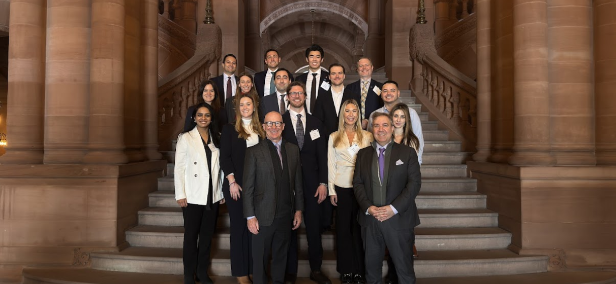 Group photo of STV and NYBC representatives during Albany Day