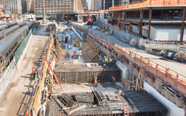 Gateway tunnel at 30th street under construction