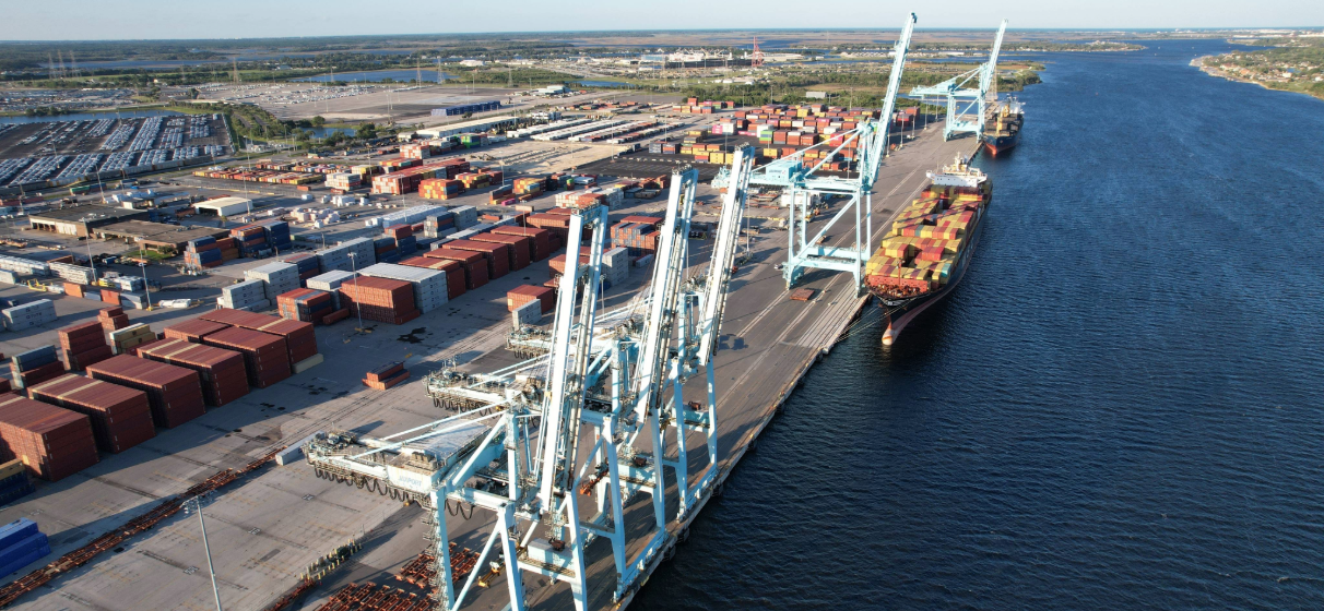 Aerial view of the Port of Jacksonville