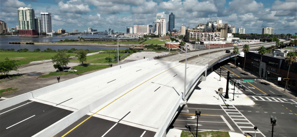 aerial view of Hart Expressway Improvements in Jacksonville, FL