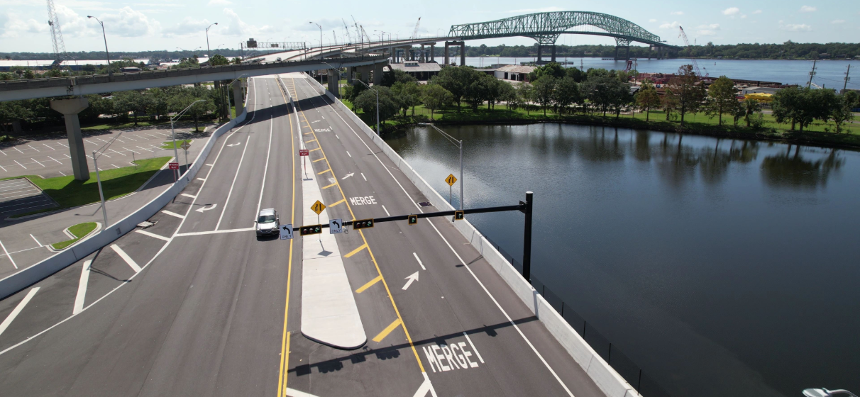 aerial view of Hart Expressway Improvements in Jacksonville, FL