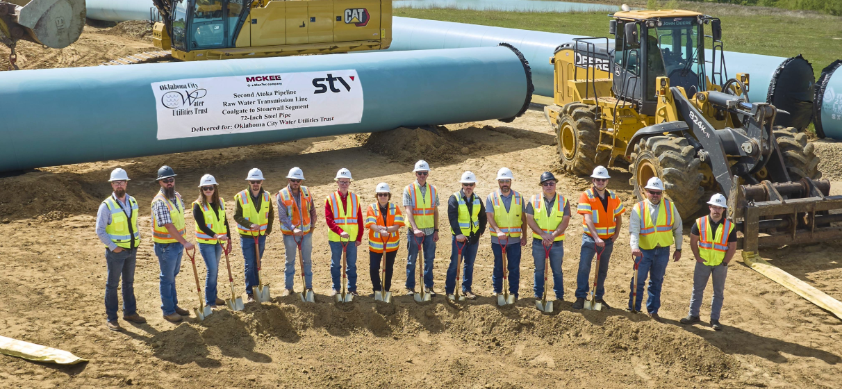 STV celebrates the groundbreaking of the Second Atoka Pipeline