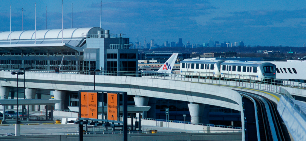 AirTrain approaching JFK