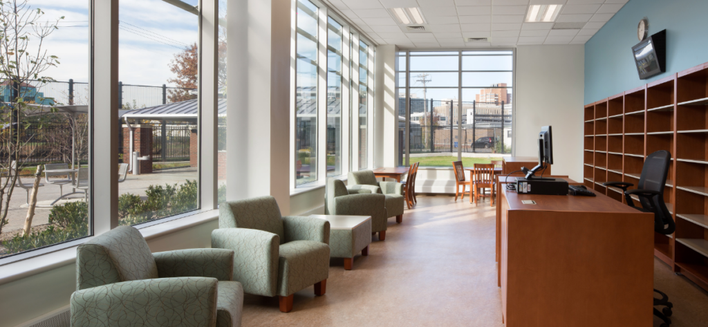 interior room at the Adult Behavioral Health Center at the Bronx Psychiatric Center