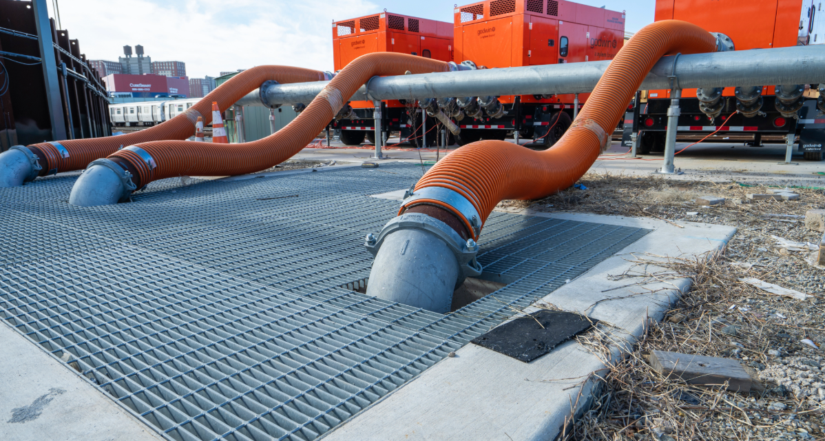 Water pumping equipment at Coney Island Yard in Brooklyn.