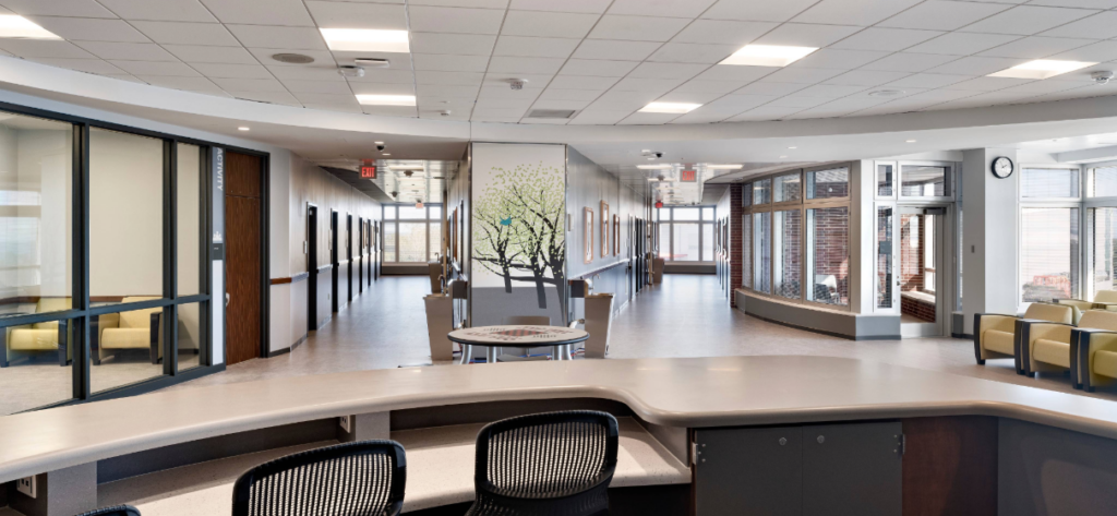 interior of the South Beach Psychiatric Center Residential Building in Staten Island