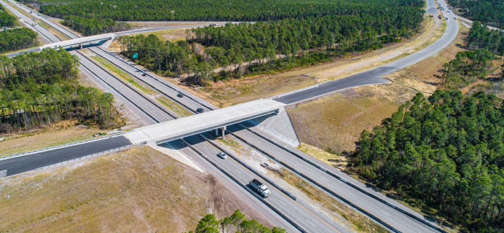 Aerial image of the Military Cutoff Road Extension in Wilmington, NC