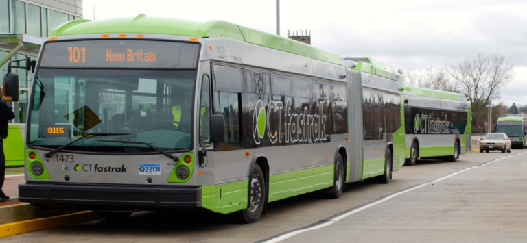 CTfastrak BRT system buses