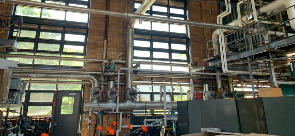 interior of an energy system of Bridgewater State University in Bridgewater, MA