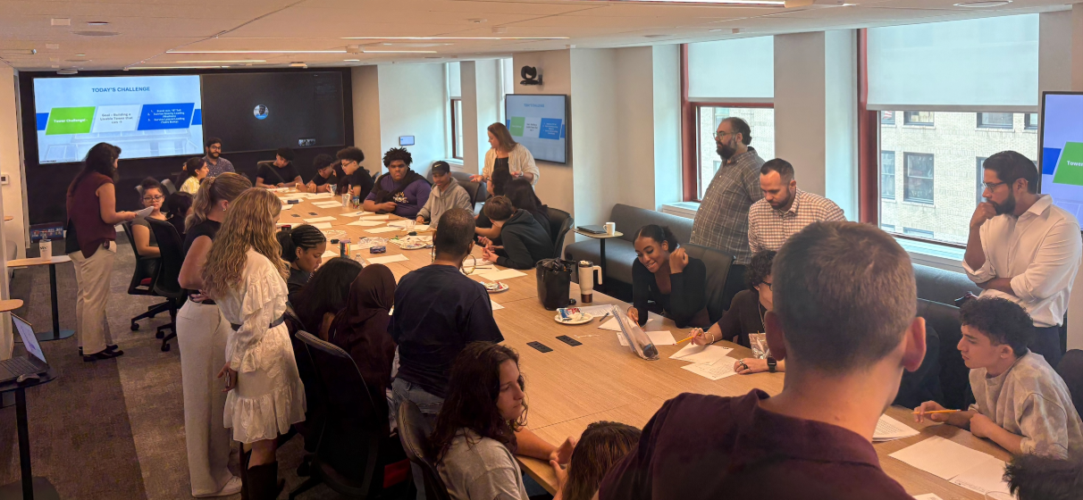 Students visit STV's NYC office for a hands-on engineering design challenge in partnership with the Salvadori Center and NCSEA