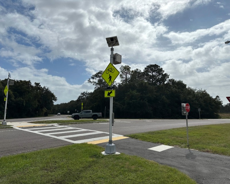 Crosswalk for Amelia Island Parkway Trail.