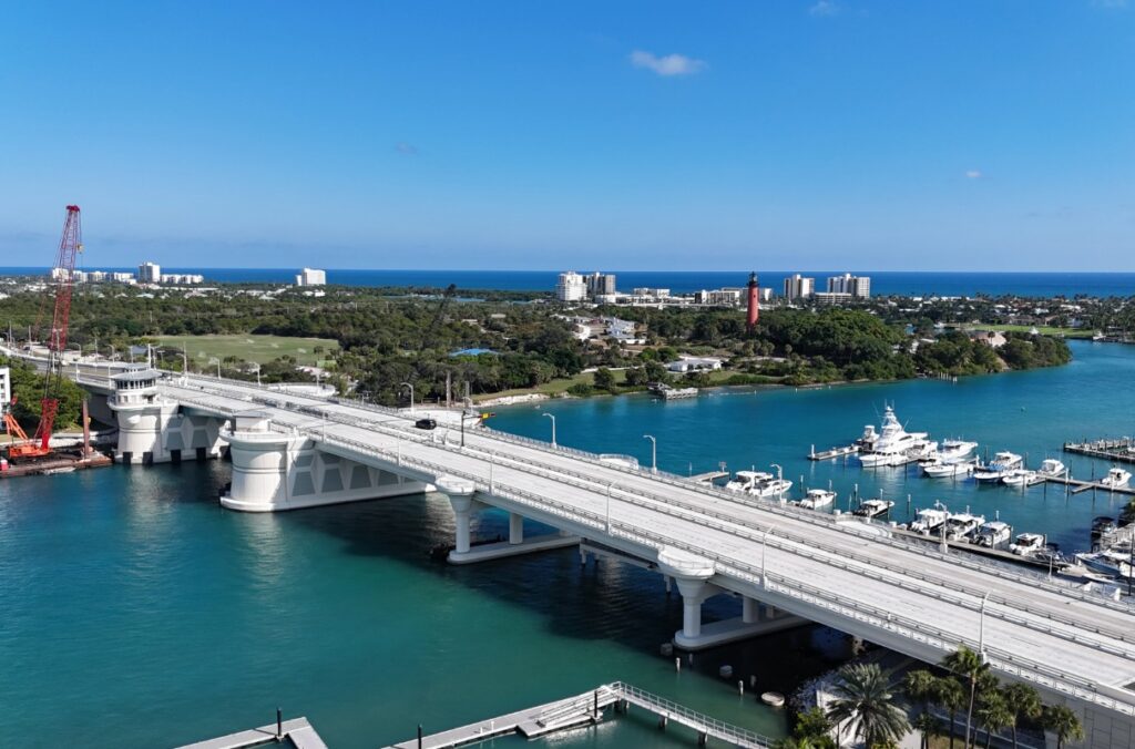 U.S. 1 Bridge over Loxahatchee River between Jupiter and Tequesta, Florida.