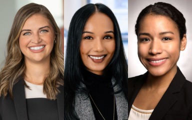 Headshots of three women: Kristen Van Gilst, Krishani Teeluck and Apple Loveless.