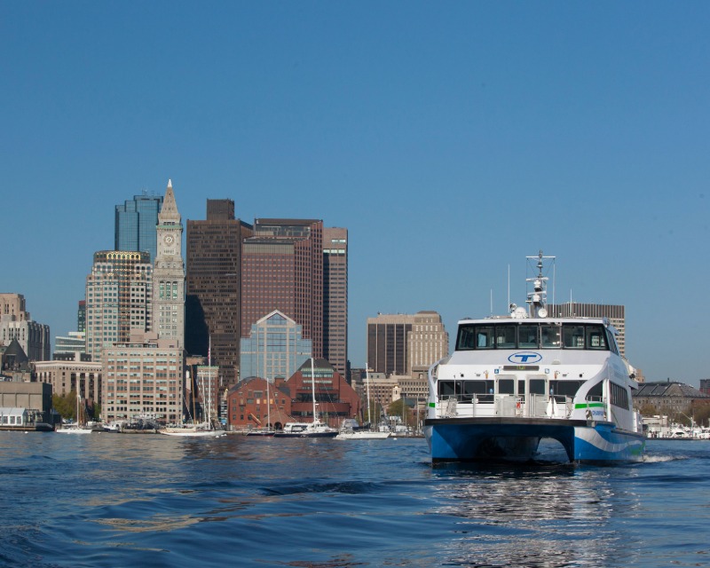 Champion ferry vessel on Boston Harbor.