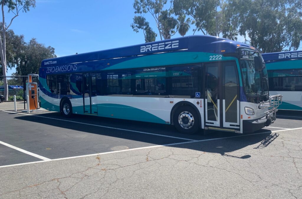 North County Transit District Breeze bus refueling.